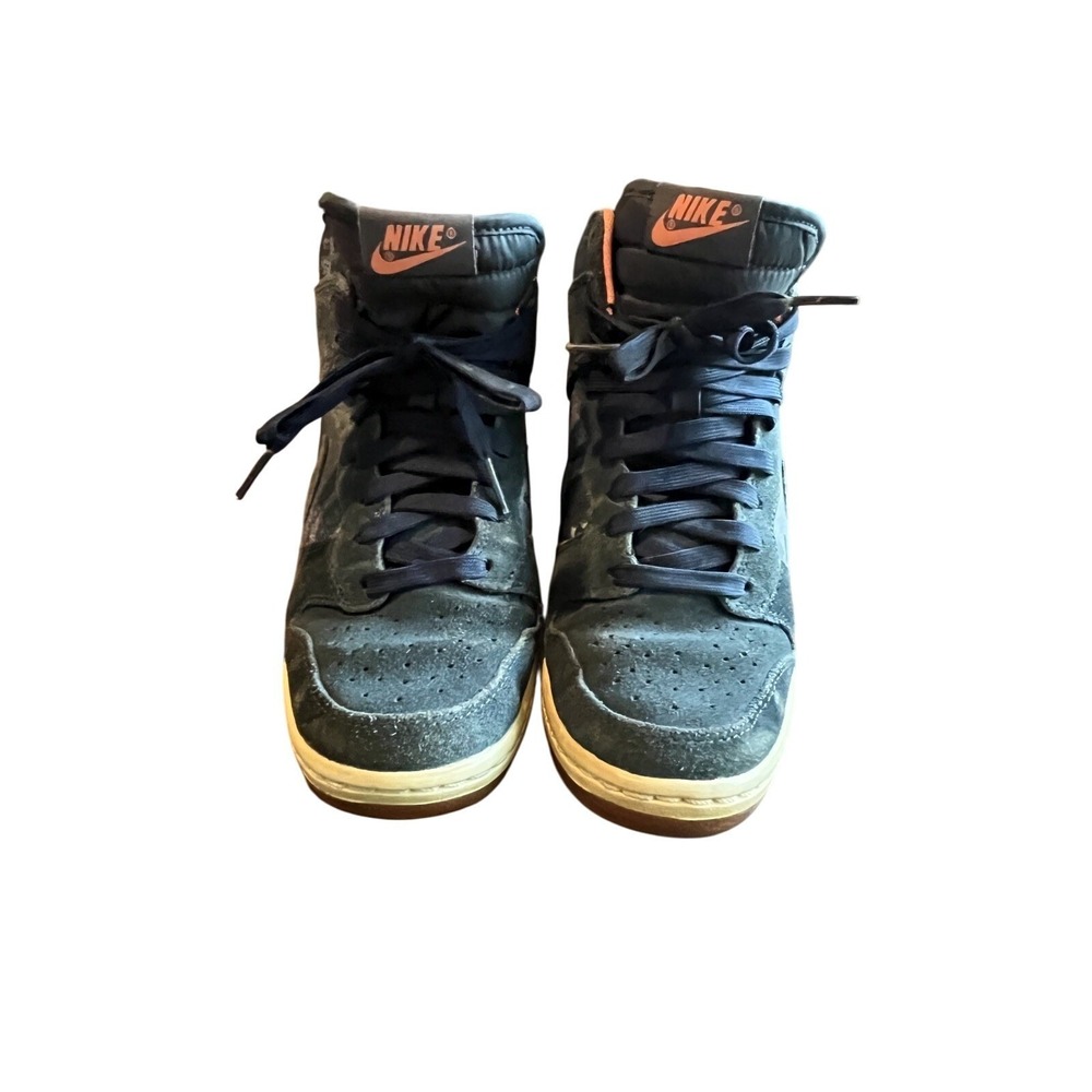 Nike Dunk Sky Hi Print Armory Blue Camo Hidden Wedge Y2K Sneakers Womens 7